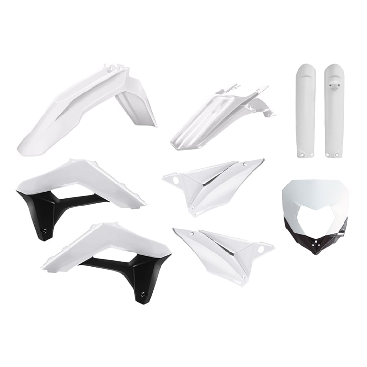 BOX KIT INC FORK GUARDS SHERCO SE-R/SE-F 17-23 WHITE/BLACK