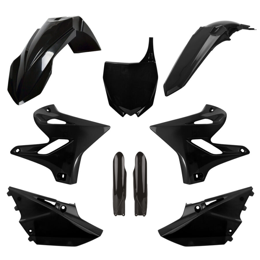 BOX KIT INC FORK GUARDS YAMAHA YZ125/250 15-21 BLACK