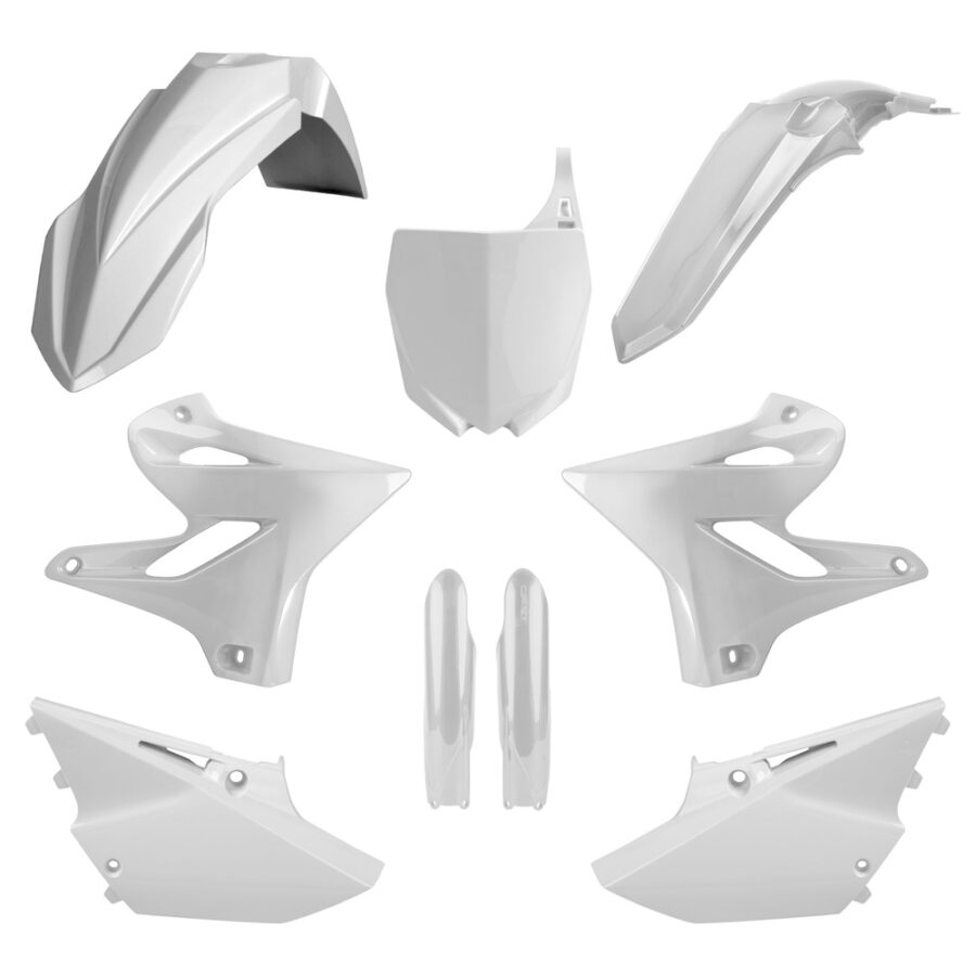 BOX KIT INC FORK GUARDS YAMAHA YZ125/250 15-21 WHITE