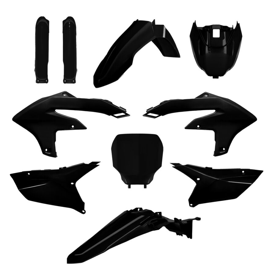 BOX KIT INC FORK GUARDS YAMAHA YZ250F 24-25, YZ450F 23-25, YZ250FX 2025, YZ450FX 24-25 BLACK