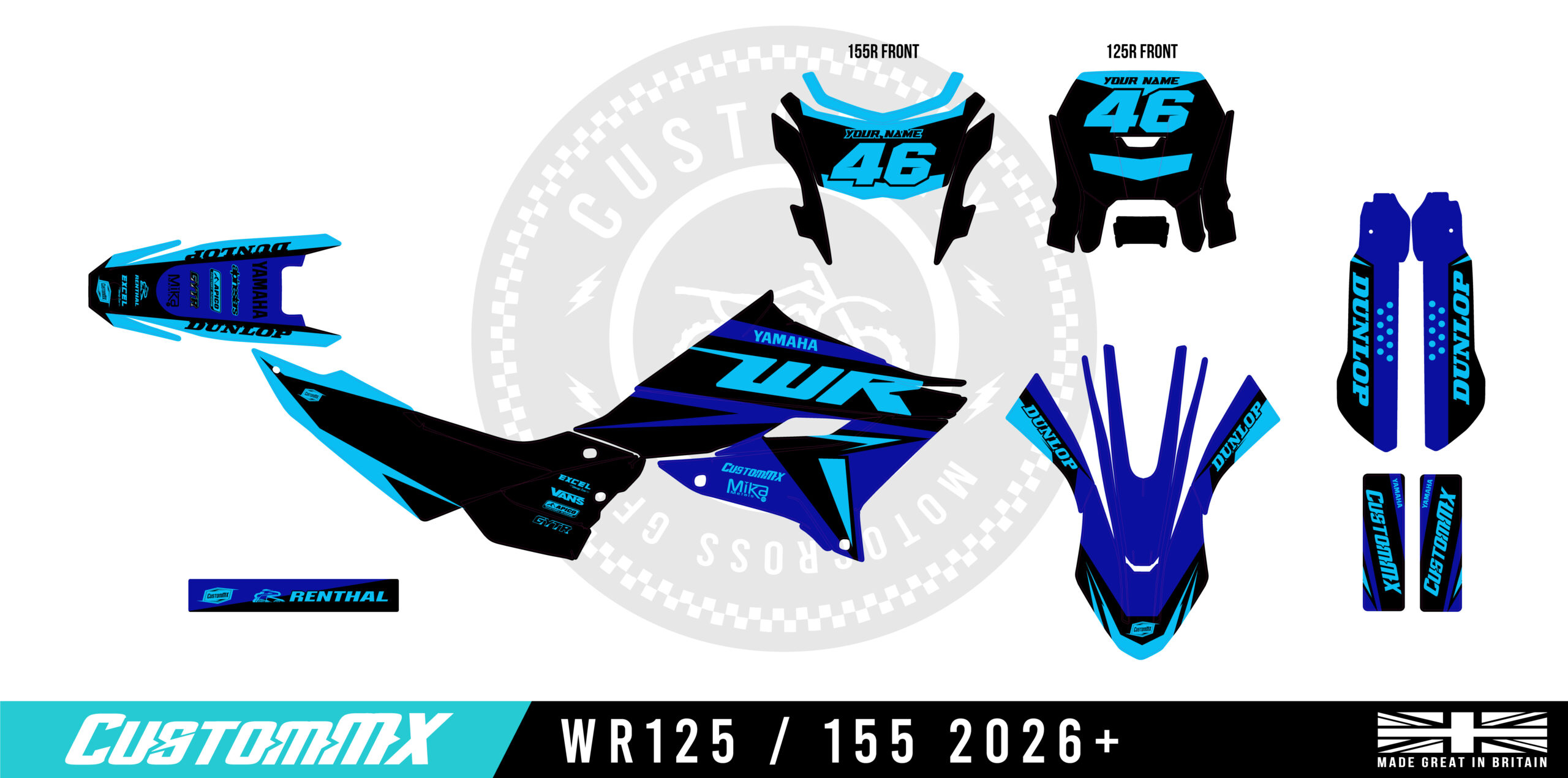 Enrage Series - 2026+ Yamaha WR125 / WR155 Graphics kit