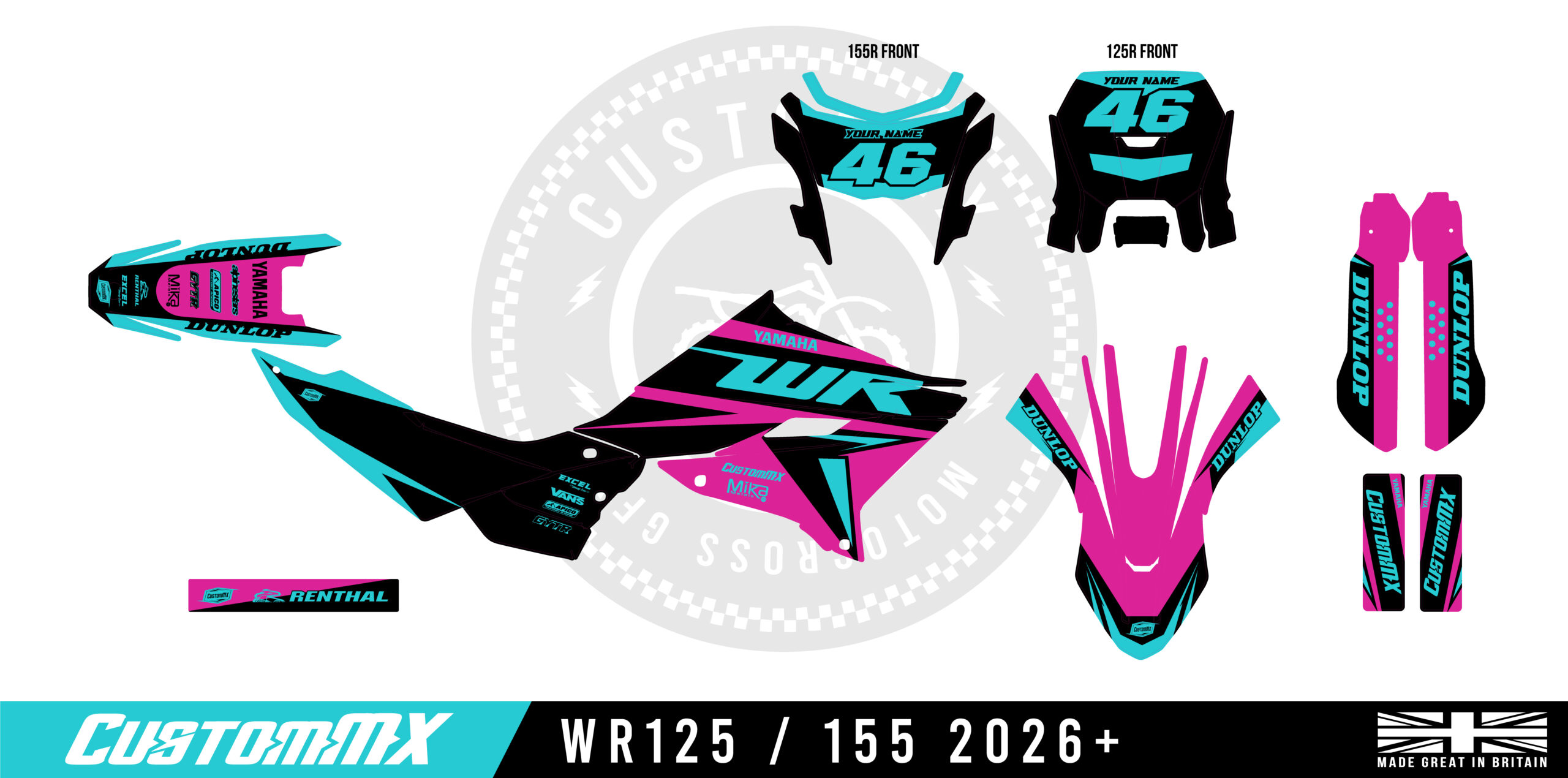 Enrage Haze Series - 2026+ Yamaha WR125 / WR155 Graphics kit