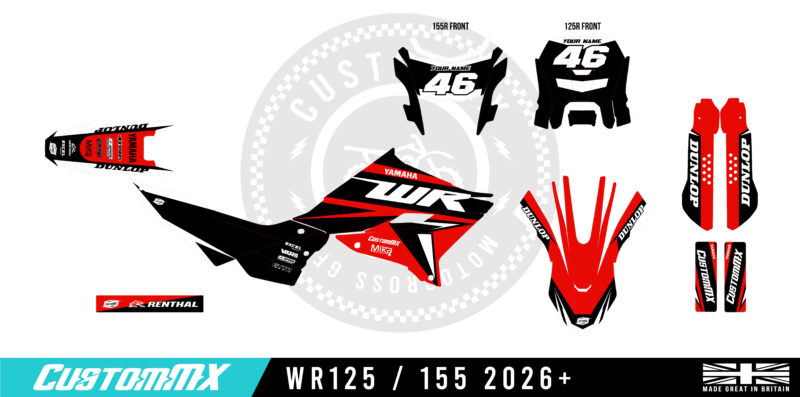 Enrage Red Series - 2026+ Yamaha WR125 / WR155 Graphics kit