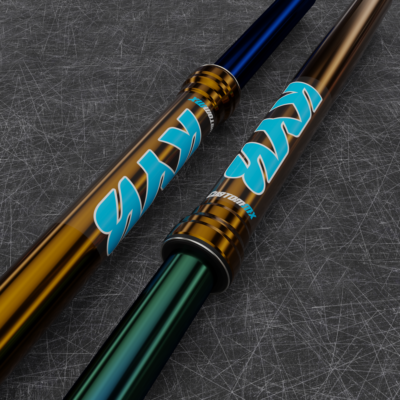 CLEAR: KYB Cyan Upper Fork Decals