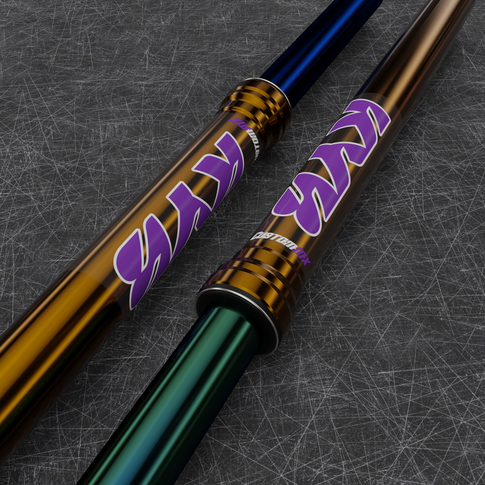 CLEAR: KYB Purple Upper Fork Decals