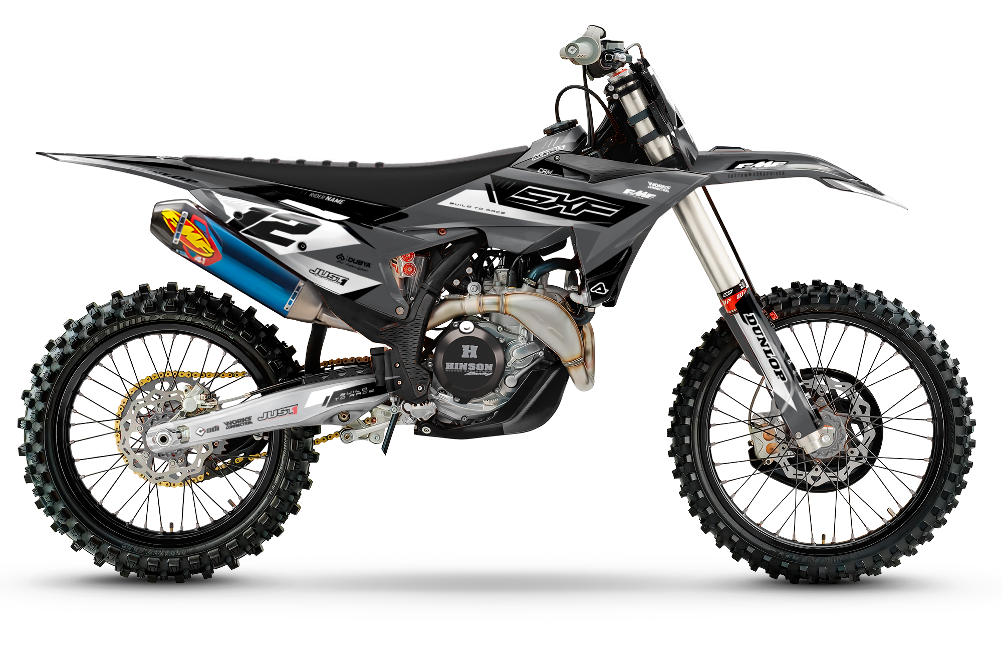 Tirana SERIES (Grey) - KTM SX/SXF/EXC/EXC-F Graphics Kit