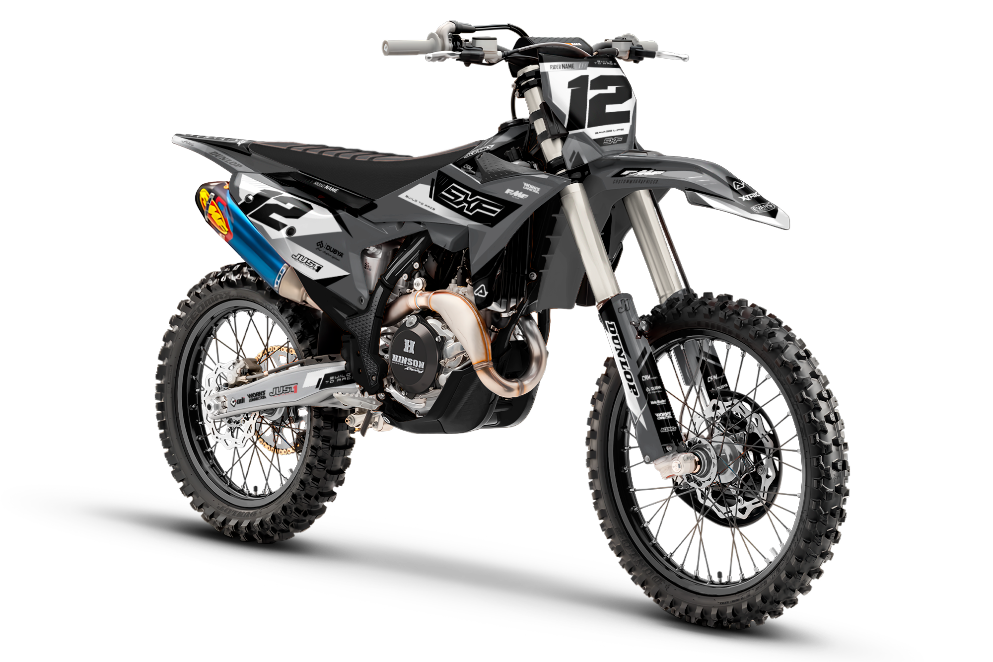 Tirana SERIES (Grey) - KTM SX/SXF/EXC/EXC-F Graphics Kit - Image 2