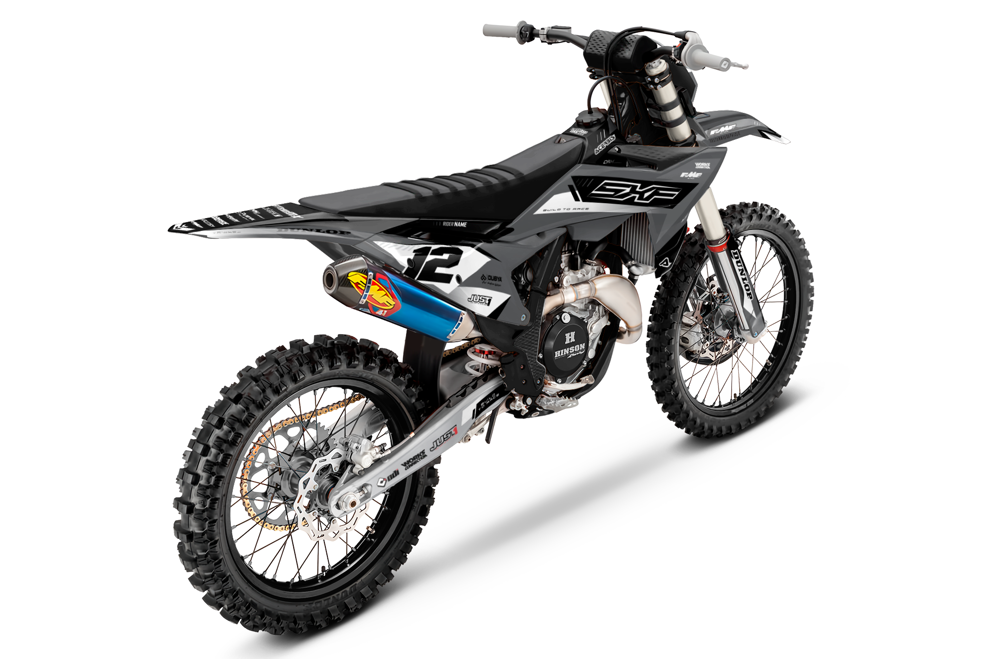 Tirana SERIES (Grey) - KTM SX/SXF/EXC/EXC-F Graphics Kit - Image 3