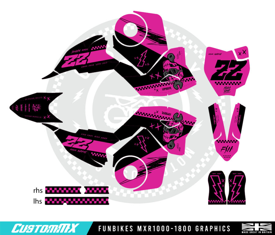 Casablanca (Magenta) - Funbikes MXR 1000/1300/1500/1600 Graphics Kit