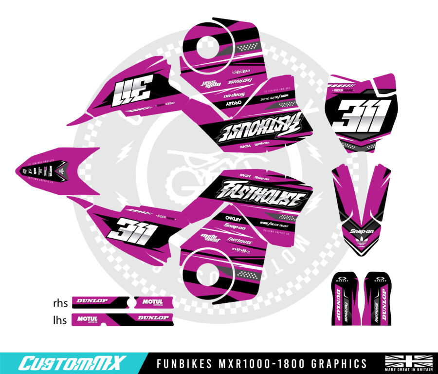 Havana (Purple) - Funbikes MXR 1000/1300/1500/1600 Graphics Kit
