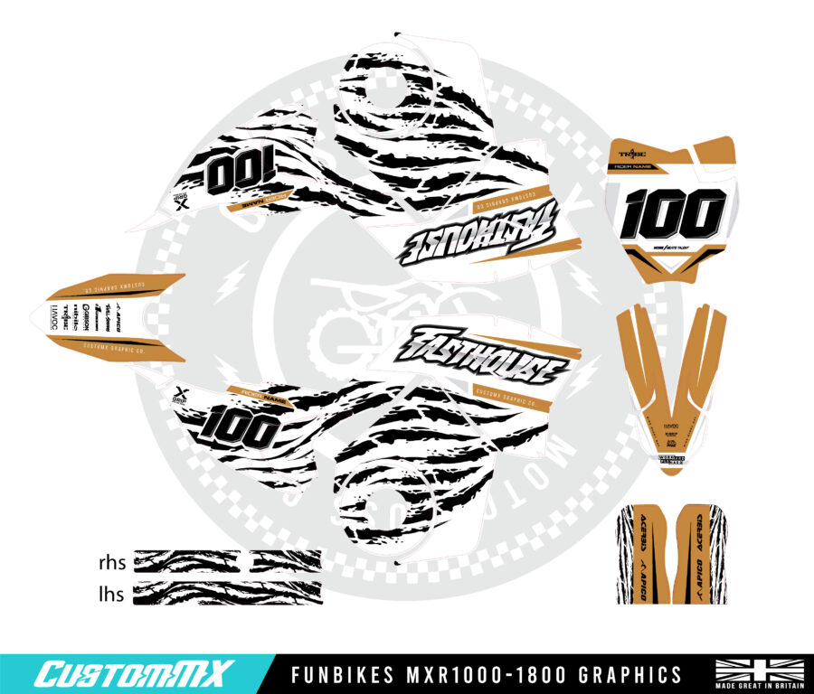 Sacramento (Sand) - Funbikes MXR 1000/1300/1500/1600 Graphics Kit