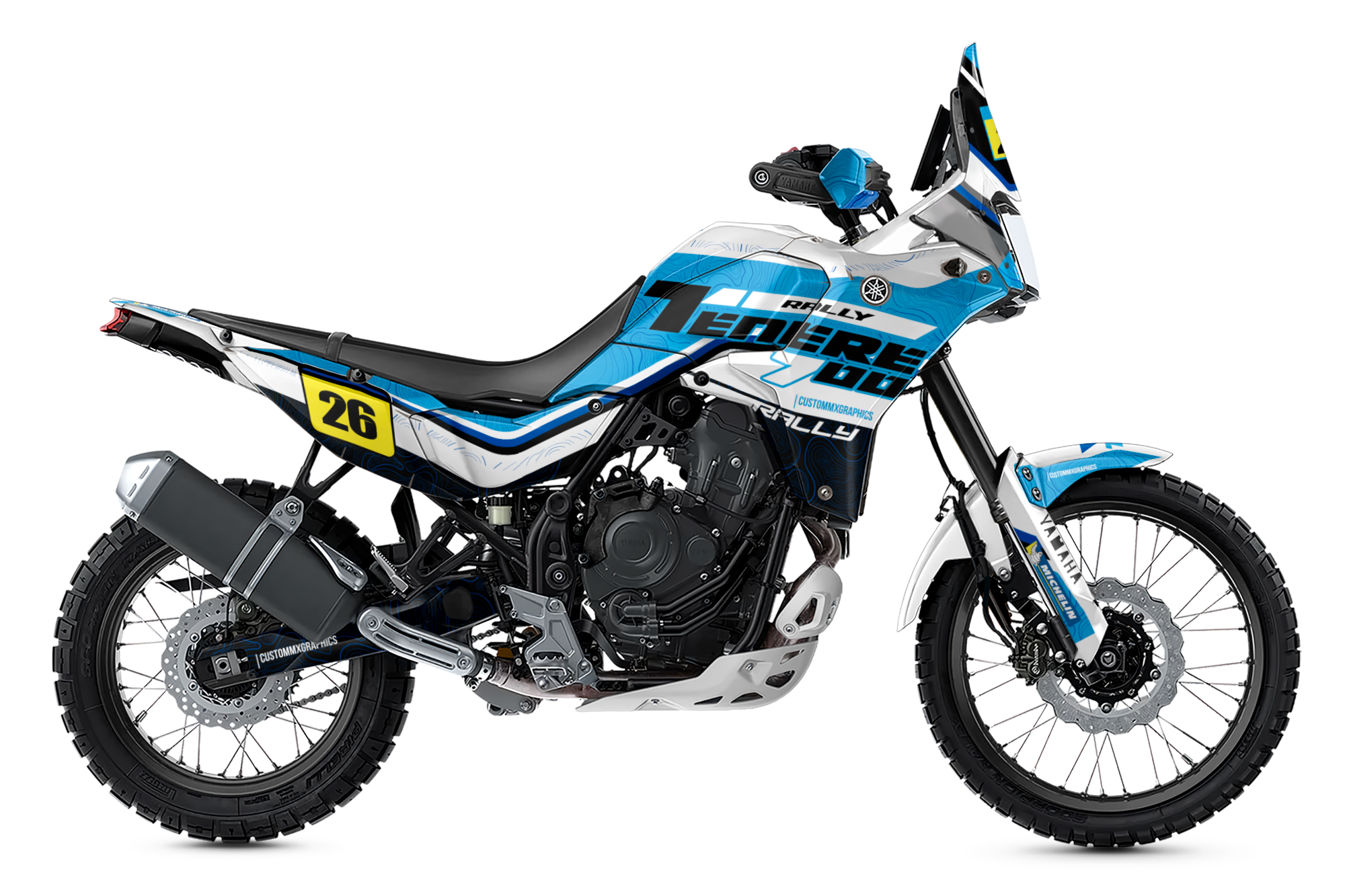 Topography Blue - Yamaha Tenere T7 / T700 Graphic kit (All years)