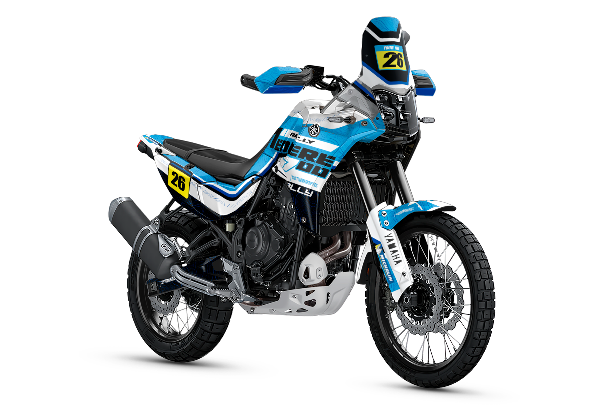 Topography Blue - Yamaha Tenere T7 / T700 Graphic kit (All years) - Image 2