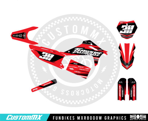 Havana (Red) Series - Funbikes MXR 8000 Graphics Kit